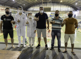ATLETAS DO TIME PMC CAMBIRA FUTSAL REALIZAM EXAME DE COVID-19 E SE PREPARA PARA O 1° JOGO DA TAÇA SÉRIE BRONZE 2021.