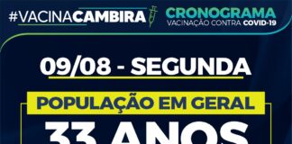 AUTARQUIA MUNICIPAL DE SAÚDE INICIA VACINAÇÃO NA POPULAÇÃO EM GERAL DE 33 ANOS.