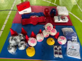Secretaria de Esportes de Cambira recebe kits esportivos