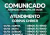 Saúde de Cambira divulga cronograma de atendimento durante o feriado de Corpus Christi