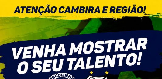 Seletiva do Instituto Edu e Santos FC será realizada em Cambira