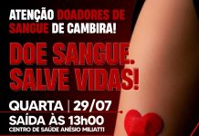 Cambira promove nova campanha de doação de sangue e convoca voluntários para ação no Hemepar