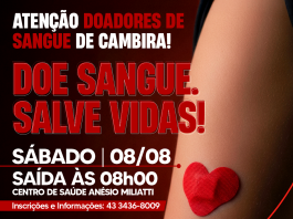 Cambira realiza nova campanha de doação de sangue em parceria com o Hemepar