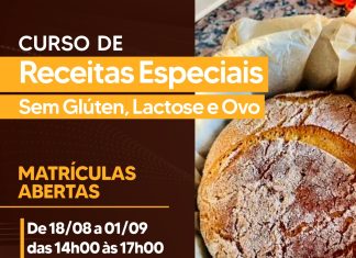 Cambira oferece curso de receitas especiais sem glúten, lactose e ovo