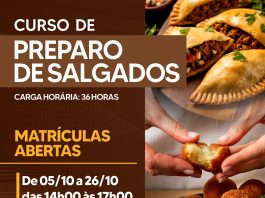 Curso de Preparo de Salgados abre inscrições em Cambira